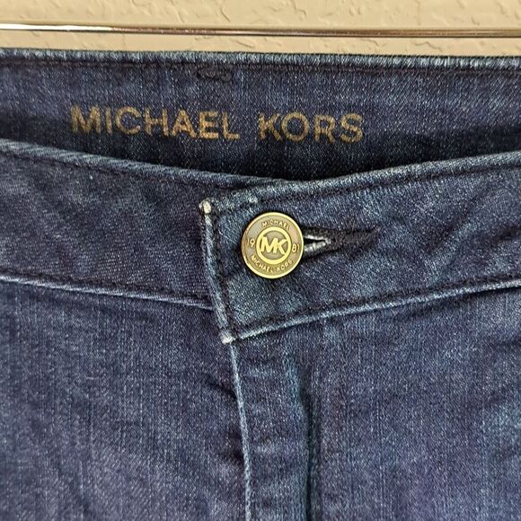 Michael Kors Women's Denim Blue Jeans Size 12 Skinny Zipper Pockets Stretch - Picture 3 of 12